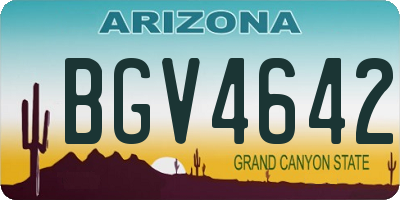 AZ license plate BGV4642
