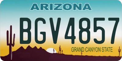 AZ license plate BGV4857