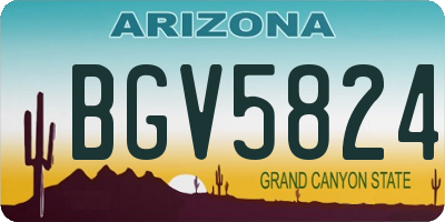 AZ license plate BGV5824