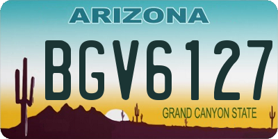 AZ license plate BGV6127