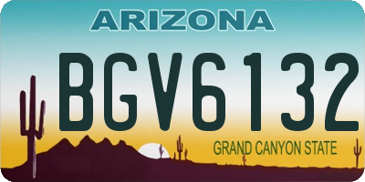 AZ license plate BGV6132