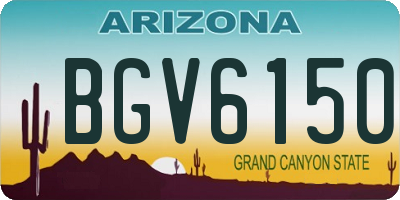 AZ license plate BGV6150