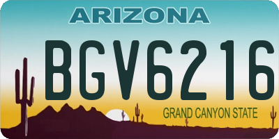 AZ license plate BGV6216
