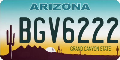 AZ license plate BGV6222