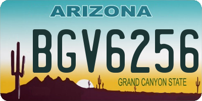 AZ license plate BGV6256