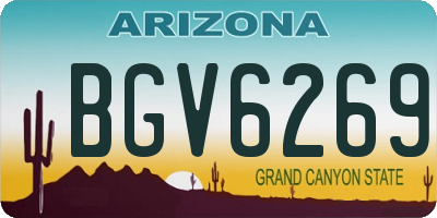 AZ license plate BGV6269
