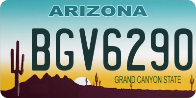 AZ license plate BGV6290