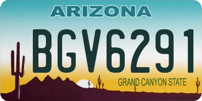AZ license plate BGV6291