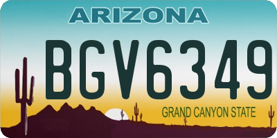 AZ license plate BGV6349