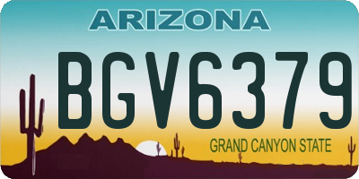 AZ license plate BGV6379