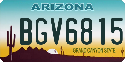 AZ license plate BGV6815