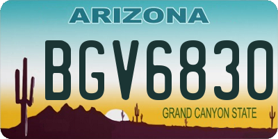 AZ license plate BGV6830