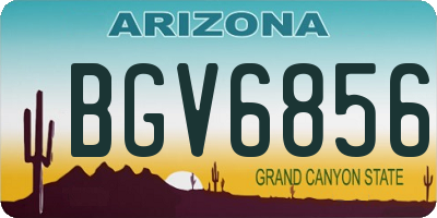 AZ license plate BGV6856