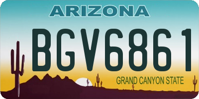 AZ license plate BGV6861