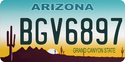 AZ license plate BGV6897