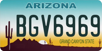 AZ license plate BGV6969