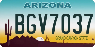 AZ license plate BGV7037
