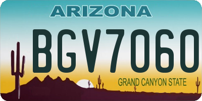 AZ license plate BGV7060