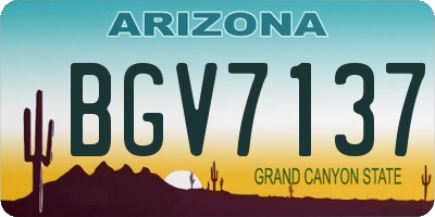 AZ license plate BGV7137
