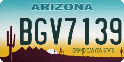 AZ license plate BGV7139
