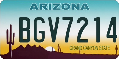 AZ license plate BGV7214
