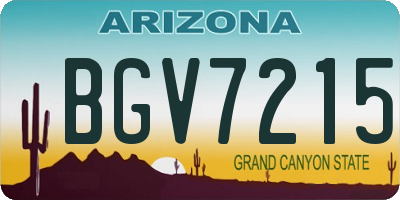 AZ license plate BGV7215