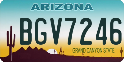 AZ license plate BGV7246