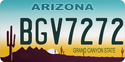 AZ license plate BGV7272