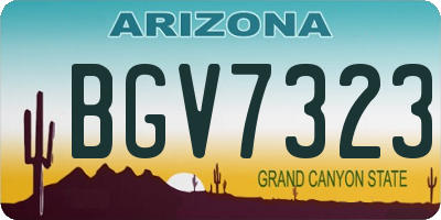AZ license plate BGV7323