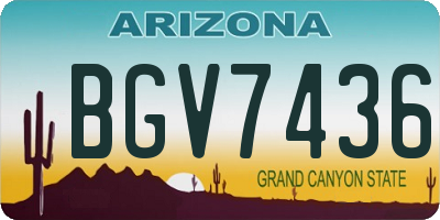 AZ license plate BGV7436
