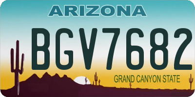 AZ license plate BGV7682