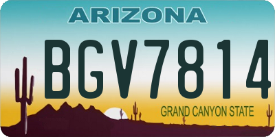 AZ license plate BGV7814