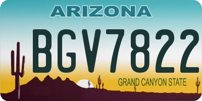 AZ license plate BGV7822