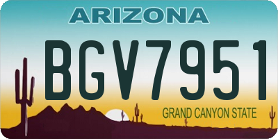 AZ license plate BGV7951