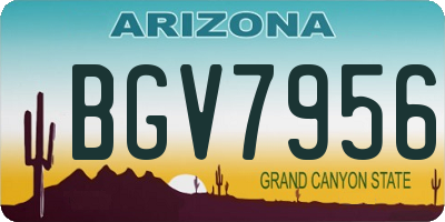AZ license plate BGV7956