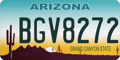 AZ license plate BGV8272