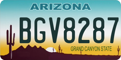 AZ license plate BGV8287