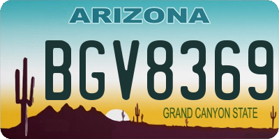 AZ license plate BGV8369