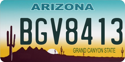 AZ license plate BGV8413