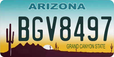 AZ license plate BGV8497