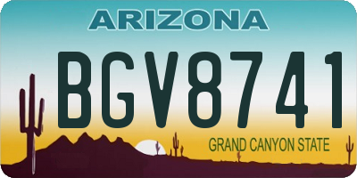 AZ license plate BGV8741