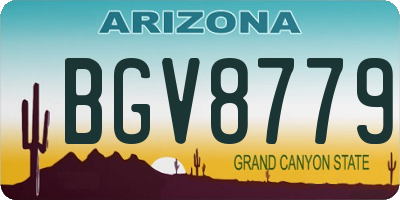 AZ license plate BGV8779