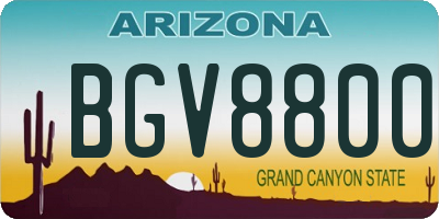 AZ license plate BGV8800