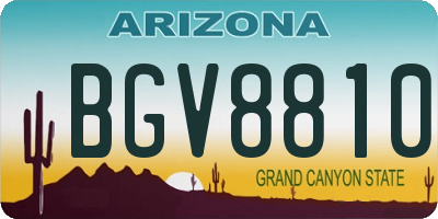 AZ license plate BGV8810