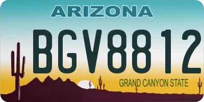 AZ license plate BGV8812