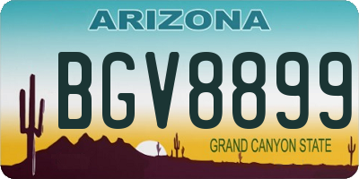 AZ license plate BGV8899