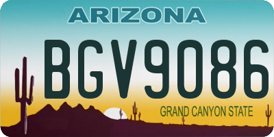 AZ license plate BGV9086