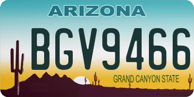 AZ license plate BGV9466