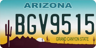 AZ license plate BGV9515