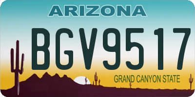 AZ license plate BGV9517